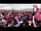 Losc - grand mobilisation des supporters pour le départ de l'équipe à l'aéroport de Lesquin