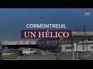 Un hélicoptère survole Cormontreuil pour des travaux