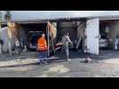 Une quinzaine de garages dégradés dans la nuit, à Sedan