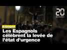 Coronavirus: Les Espagnols célèbrent la levée de l'état d'urgence