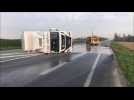 Un camion bloque la RD 939 à la sortie d'Arras