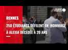 VIDÉO. À Rennes, 250 étudiants marchent en hommage à l'étudiante Alexia