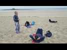 Séance de yoga sur la plage du Portel