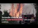 Incendie dans le Var: près de 5.000 hectares brûlés, 1.200 pompiers mobilisés