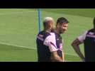 Football : Lionel Messi à l'entraînement avec le PSG