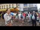 Prise de parole d'une opposante au pass sanitaire à Boulogne-sur-Mer