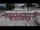 REIMS. fouilles archéologiques emblématiques. La porte de Mars médiévale