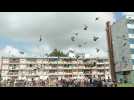 Des milliers de pigeons s'envolent pour le film 