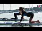 Du yoga sur un paddle sur la Rance