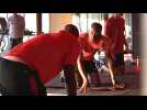 Entraînement indoor des diables rouges à Tubize