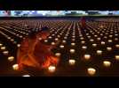 Thaïlande: des moins bouddhistes allument des bougies pour le jour de Visakha Bucha