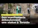 Une statue d'un architecte du système des pensionnats autochtones déboulonnée à Toronto