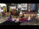 Yoga kid's lecture à la librairie des Bauges avec Pascaline Desvarennes