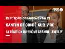 Elections canton de Condé. réaction du binôme Grandin-Lenesley.