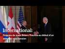 International: Poignée de main Biden/Poutine au début d'un sommet sous tension