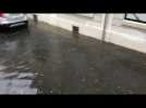 Fortes pluies à Saumur : des rues de la ville inondées