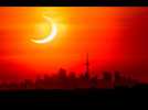 En images, l'éclipse partielle de soleil pour la nouvelle lune du 10 juin