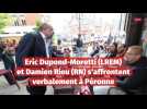 Eric Dupond-Moretti (LREM) et Damien Rieu (RN) s'affrontent verbalement à Péronne