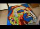 Un Anglais construit un portrait de Christian Eriksen avec 500 Rubik's cubes