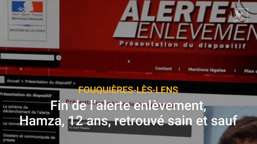 Fouquières lès Lens lalerte enlèvement déclenchée pour retrouver