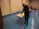 Le garde des sceaux Eric Dupont-Moretti vote chez lui à Cousolre, dans l'Avesnois, pour le second tour des elections