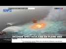 incendie sous marin dans le golfe du Mexique