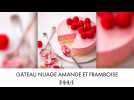 Gâteau nuage amande et framboise