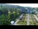 Drone de vue : L'abbaye de Valloires dans la Somme