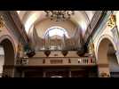 Taninges: reglage de l'orgue; Taninges : Thibaut Duret teste l'orgue de l'église