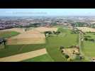 Drone de vue : la récolte du houblon à Bailleul