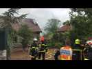 Hames-Boucres: incendie d'une toiture de maison