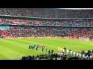 EURO 2021 - Italie - Espagne demi-finale l'entrée des équipes et les hymnes au stade de Wembley à Londres le 6 juillet 2021