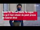 VIDÉO. Variant Delta, quatrième vague... Le résumé du point presse de Gabriel Attal