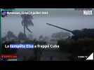 Cuba: pluie et vents violents lors du passage de la tempête Elsa