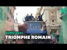 Les images du retour triomphal des joueurs italiens à Rome
