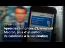 Covid-19: après les annonces d'Emmanuel Macron, plus d'un million de candidats à la vaccination