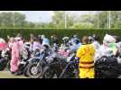 Rassemblement de motos au profit de l'association Point rose Maëlycorne à Amiens