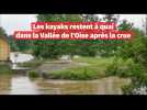 Découverte de la Vallée de l'Oise: les kayaks à quai après la crue