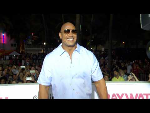 VIDEO : Dwayne Johnson Blows Away Miami At 'Baywatch' Premiere
