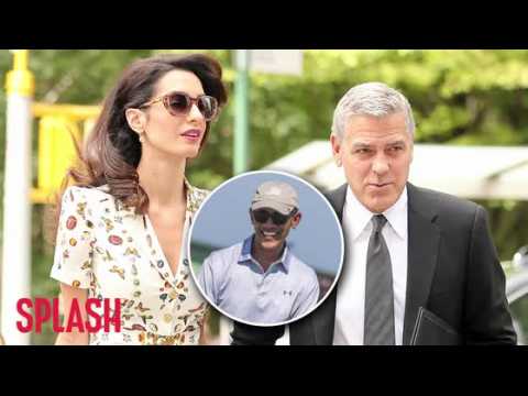 VIDEO : Former President Barack Obama Pays Special Visit to Clooney Family