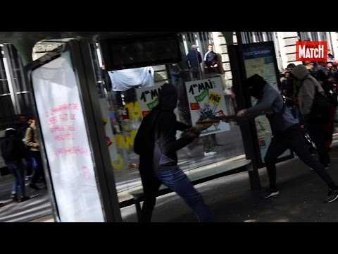 VIDEO : Des casseurs en marge des manifestations du 1er-Mai  PAris