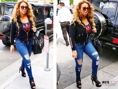 VIDEO : Vido : Mariah Carey : En jean troue, la diva se laisse-t-elle aller ?