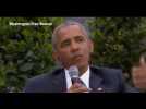 Barack Obama tacle Donald Trump et son mur (vidéo)
