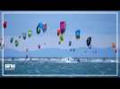 Des couleurs et des vagues. 250 kitesurfers réunis dans l'Aude