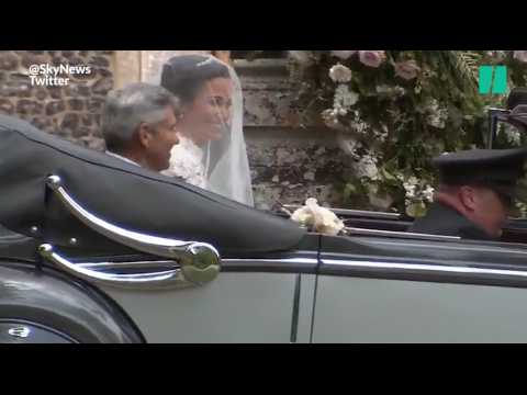 VIDEO : L'arrive de Pippa Middleton et de ses invits  son mariage