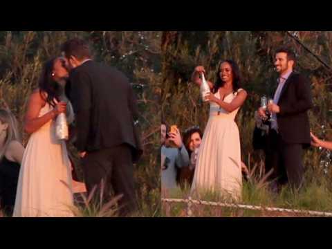 VIDEO : Rachel Lindsay and Bryan Abasolo have an engagement party