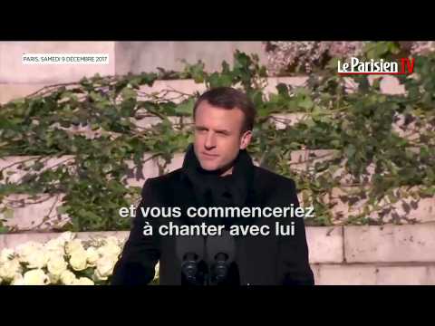 VIDEO : L'hommage d'Emmanuel Macron  Johnny Hallyday