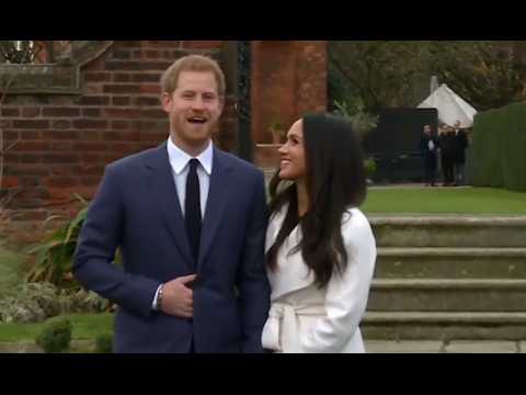 VIDEO : Les images du prince Harry et de Meghan Markle dans les jardins du palais de Kensington