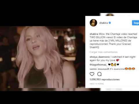 VIDEO : Shakira celebra las reproducciones del videoclip 'Chantaje'
