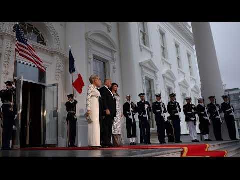 VIDEO : Donald Trump :  Grand dner d?Etat pour Emmanuel et Brigitte Macron  la Maison Blanche